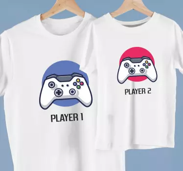 Joystick játékosszám apa és fia megfelelő ing - TenStickers