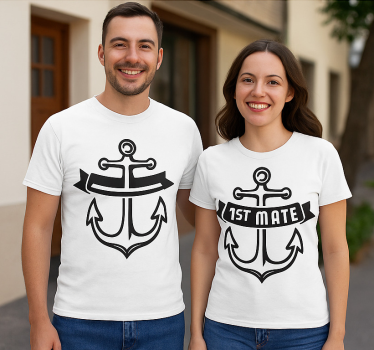 Kapitány - 1. tiszt pólók párosít - TenStickers