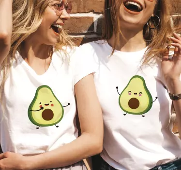 Két női boldog avokádó póló pároknak - TenStickers
