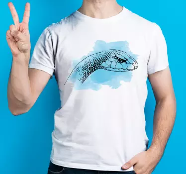Kígyófej illusztráció póló - TenStickers