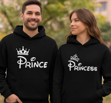 Király és királylány pólók párosít - TenStickers