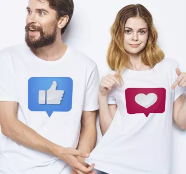 Közösségi média meccs pólók párosít - TenStickers