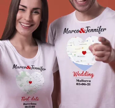 Különleges pillanatok helyszínei pároknak megfelelő ingekhez - TenStickers