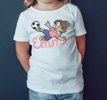 Lány futballista gyerek póló - TenStickers