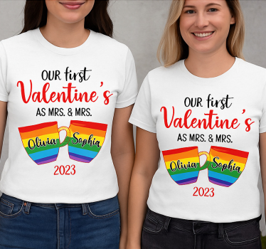 Lgbt első valentin pólók párosít - TenStickers