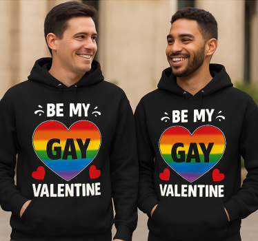 Lgbt légy a meleg valentinom pólók párosít - TenStickers