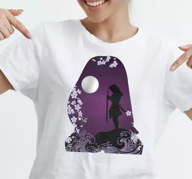 Lila anime karakteres póló - TenStickers