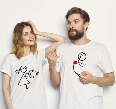 Mágneses szerelemhez illő ingek pároknak - TenStickers