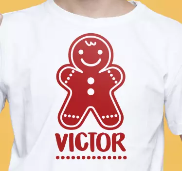 Mézeskalács figura egyedi név póló baba - TenStickers