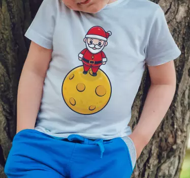 Mikulás a holdon póló gyerekeknek - TenStickers