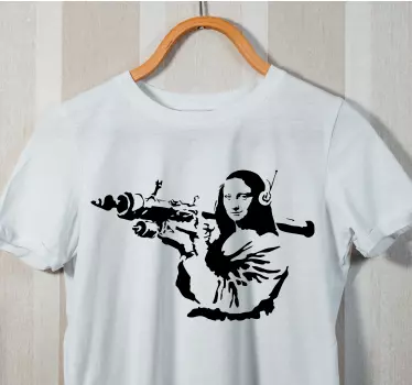 Mona lisa ihlette stílus póló - TenStickers