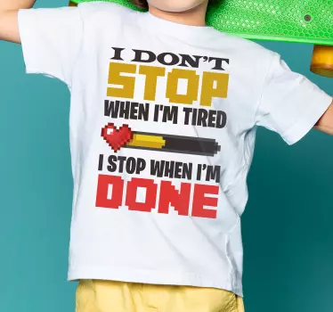 Motiváló gyerek idézet póló baba - TenStickers