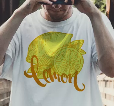 Narancs és citrom vázlat aranyos ing - TenStickers
