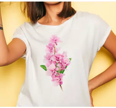 Orchidea rózsaszín virág póló - TenStickers