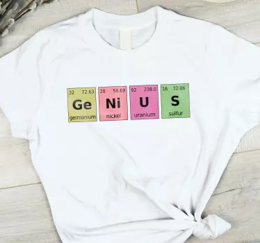 Periódusos rendszer zseni póló - TenStickers