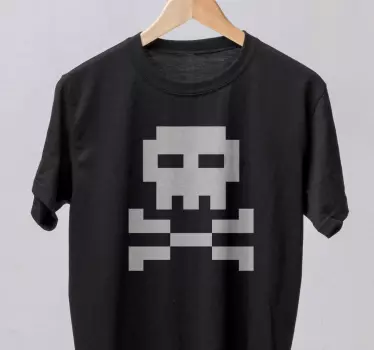 Pixelált koponya mintás póló - TenStickers