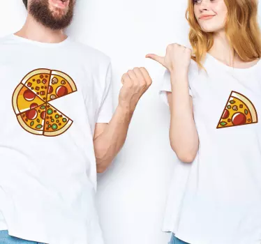 Pizza illő darab minta illő ing pároknak - TenStickers