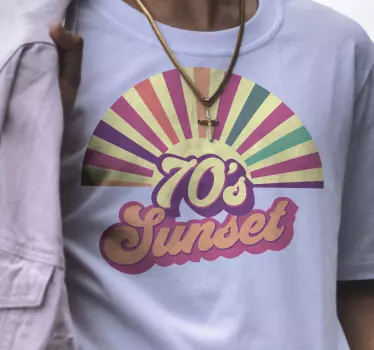 Póló 70-es évek naplemente idézet és naplemente - TenStickers