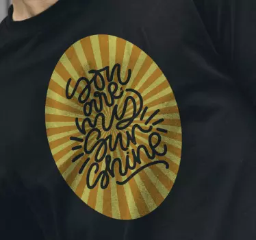 Póló absztrakt naplemente és idézet - TenStickers