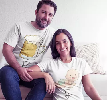 Póló terhes pár pólóhoz - TenStickers