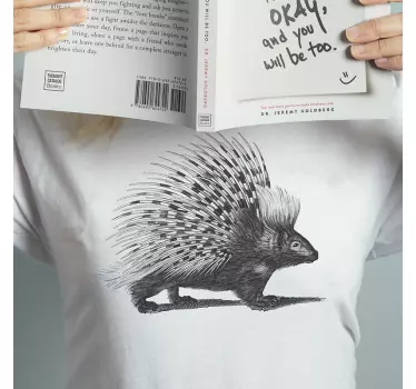 Porcupine art fekete-fehér póló - TenStickers