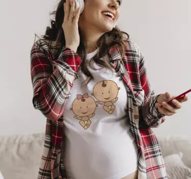 Rajzfilm twin babies baba póló - TenStickers