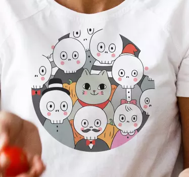 Rémisztő macska találkozó halloween pólók - TenStickers