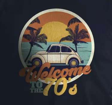 Retro tengerparti hangulat póló - TenStickers