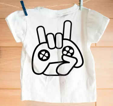 Rock kontroller játékosoknak póló - TenStickers