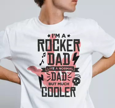 Rocker apa apák napi pólója - TenStickers