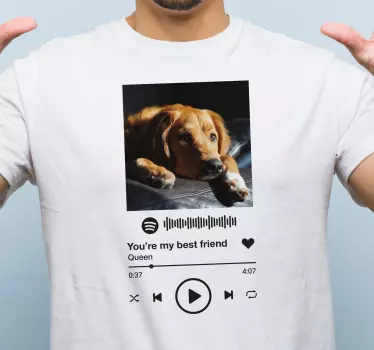 Spotify szöveges és képes pólóval - TenStickers