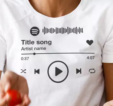 Spotify zenés póló - TenStickers