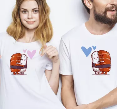 Sushi ölelés illő készlet illő ingek pároknak - TenStickers