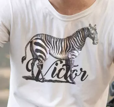 Személyre szabott zebra póló - TenStickers
