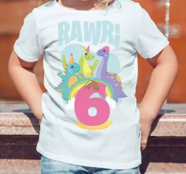 Színes dinoszaurusz parti póló gyerekeknek - TenStickers