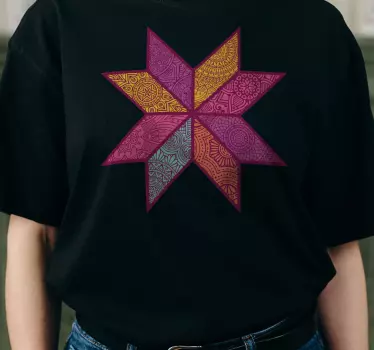 Színes geometrikus csillag póló - TenStickers
