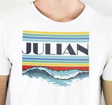 Színes hullám mintás póló - TenStickers