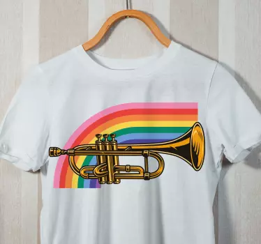 Színes trombita szivárvány póló - TenStickers