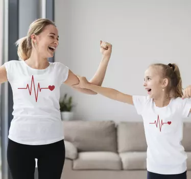Szívverés anya és lánya ing - TenStickers