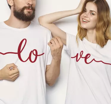Szöveg szeretik a megfelelő pólókat pároknak - TenStickers