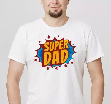 Szuper apa képregény buborék apák napja póló - TenStickers