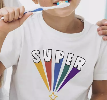 Szuper színes sugárzás póló - TenStickers