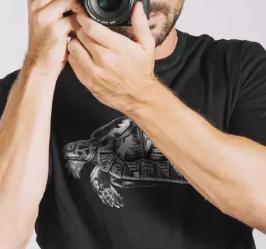 Teknős fotózás pillanata póló - TenStickers