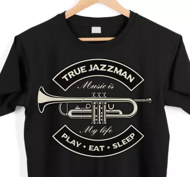Valódi jazzman design trombita póló - TenStickers