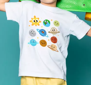 Vicces bolygók arccal gyerek ing - TenStickers