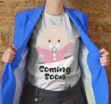 Vicces hamarosan kismama baba póló - TenStickers