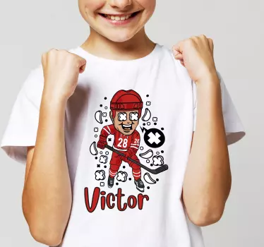 Vicces jégkorong játékos név gyerek ing - TenStickers