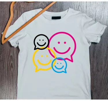 Vidám arcok kollekció póló - TenStickers