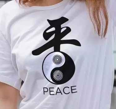 Yin yang békeszimbolum póló - TenStickers