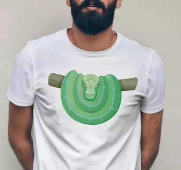 Zöld kígyószerű mintás póló - TenStickers